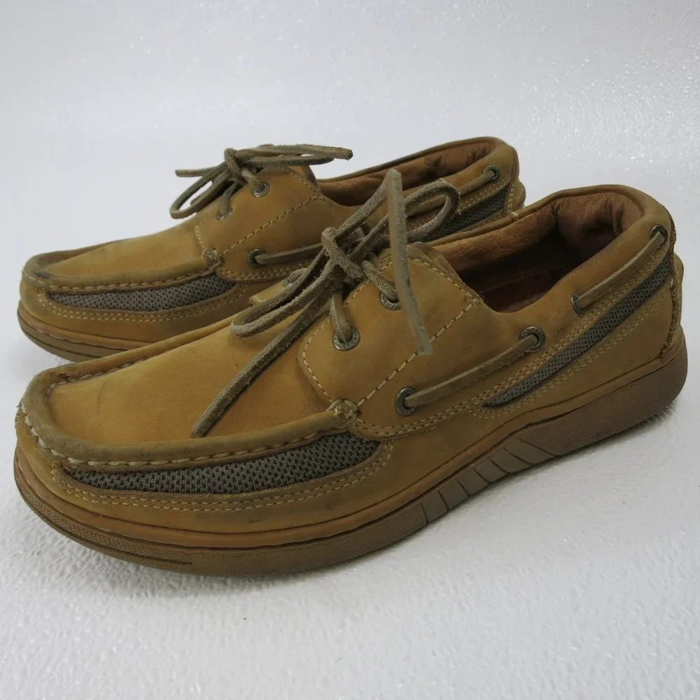 Tommy Bahama Nubuck Leather Boat Deck Shoes Mens Casual Footwear Sz 9.5 M